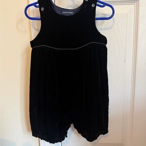 Ralph Lauren Black Velvet Baby romper NWOT
